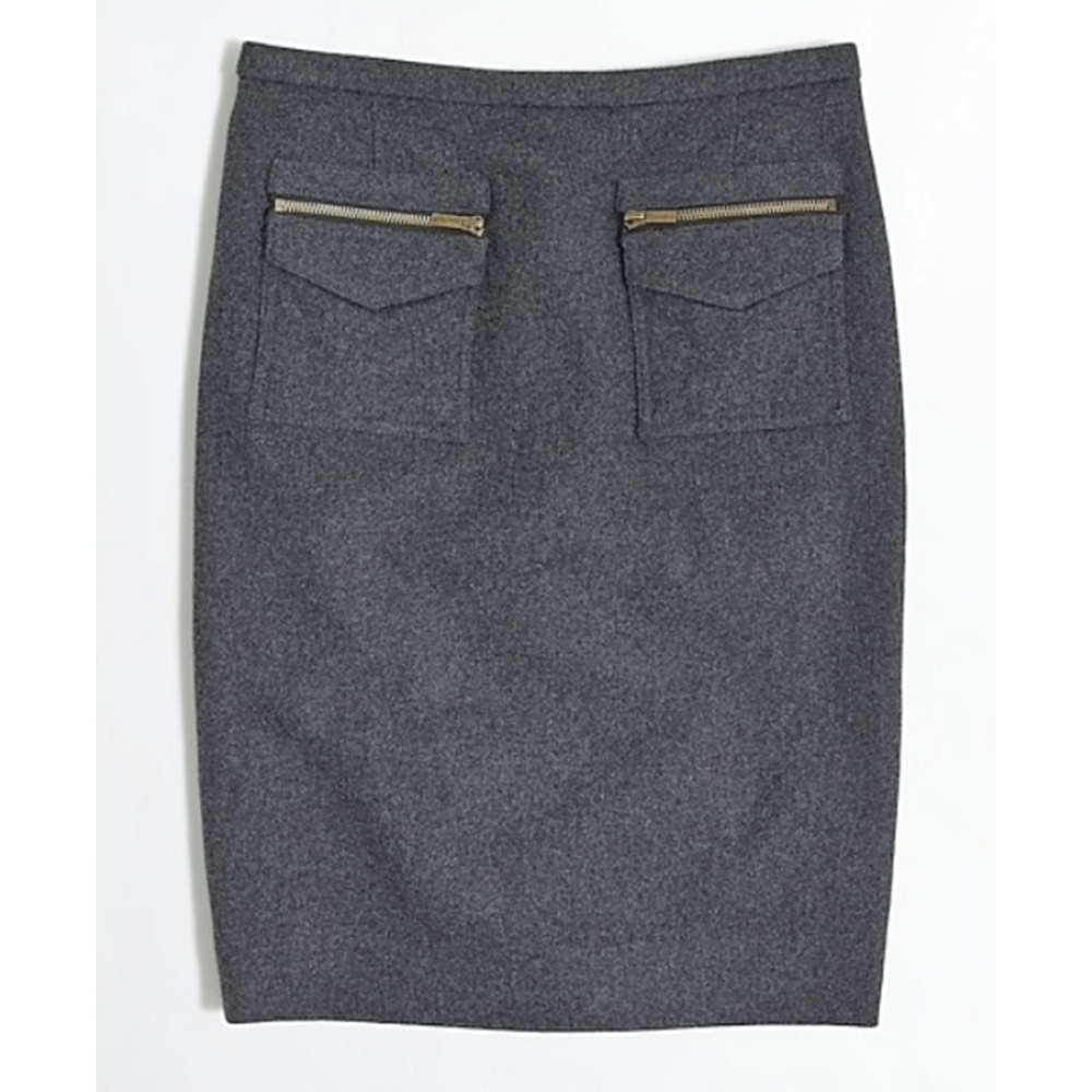 J. Crew | Wool Patch Pocket The Pencil Skirt